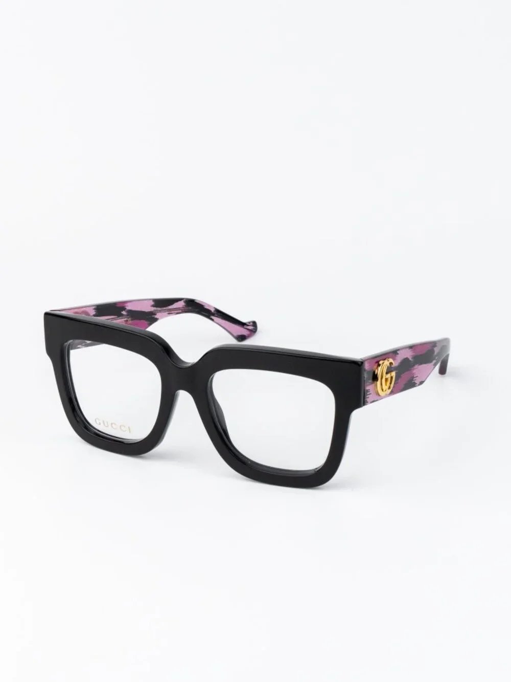 Gucci Women Eyeglasses Black Pink Square GG1549O 003 NEW AUTHENTIC